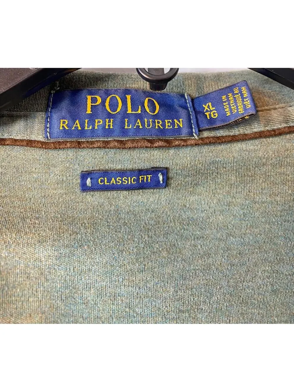 VINTAGE Ralph Lauren Classic Fit Long Sleeve Polo Shirt Men’s XL Green Cotton